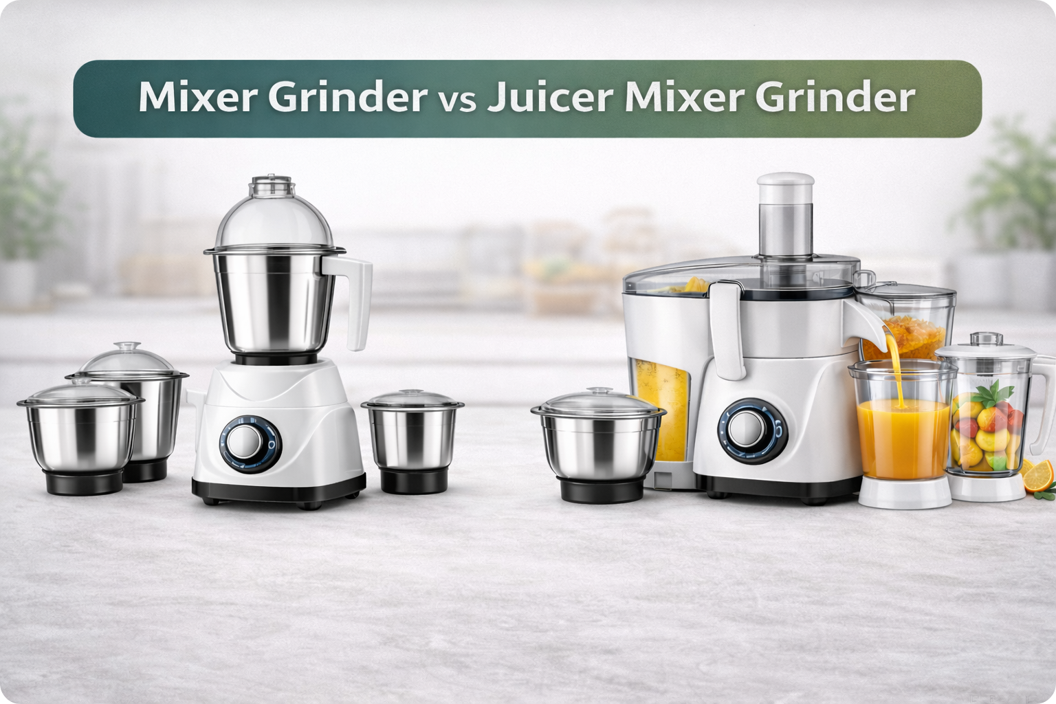 Difference Between Mixer Grinder and Juicer Mixer Grinder