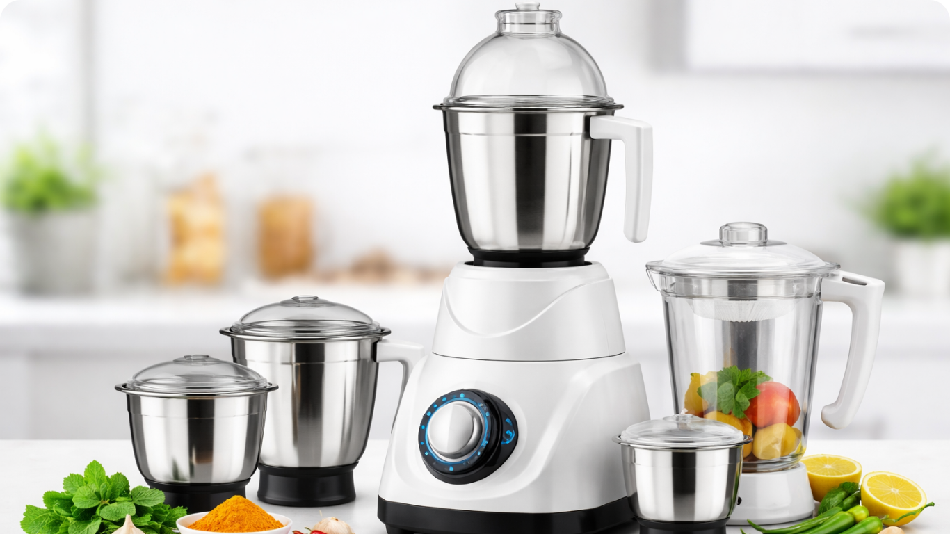 Mixer grinder in Indian kitchen for daily use