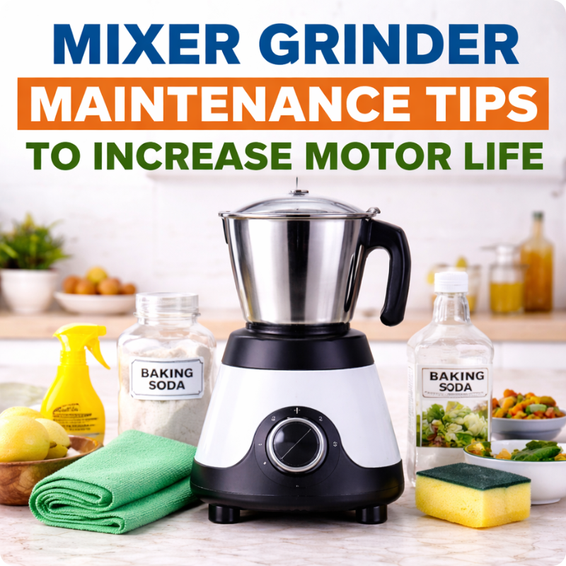 Mixer grinder maintenance tips to increase motor life in Indian kitchen