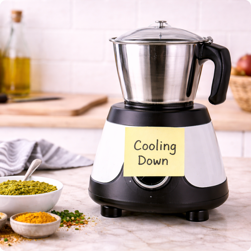 Mixer grinder motor overheating rest between uses