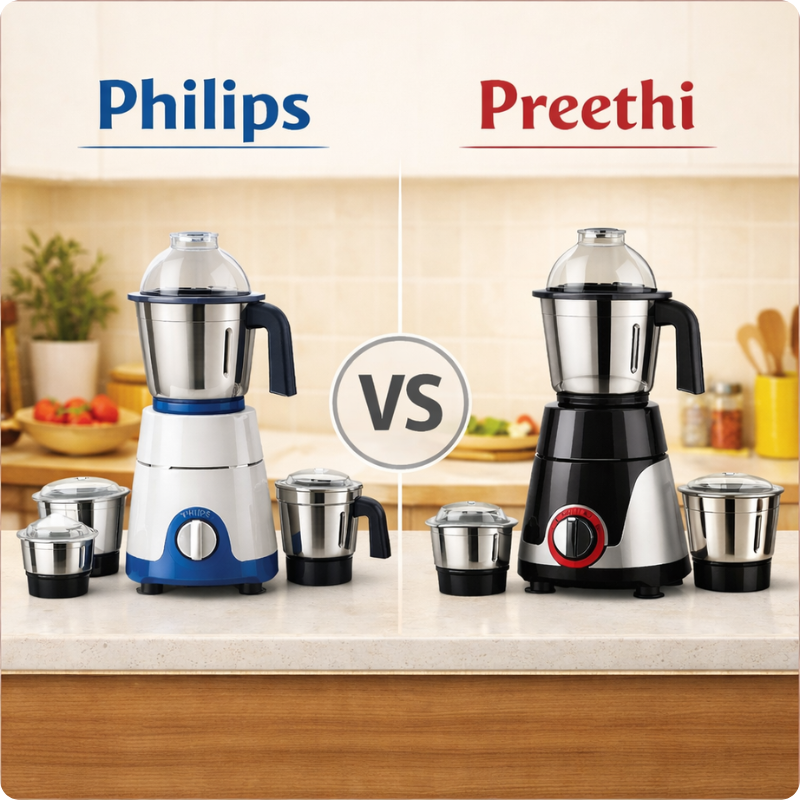 Philips vs Preethi Mixer Grinder – Detailed Comparison
