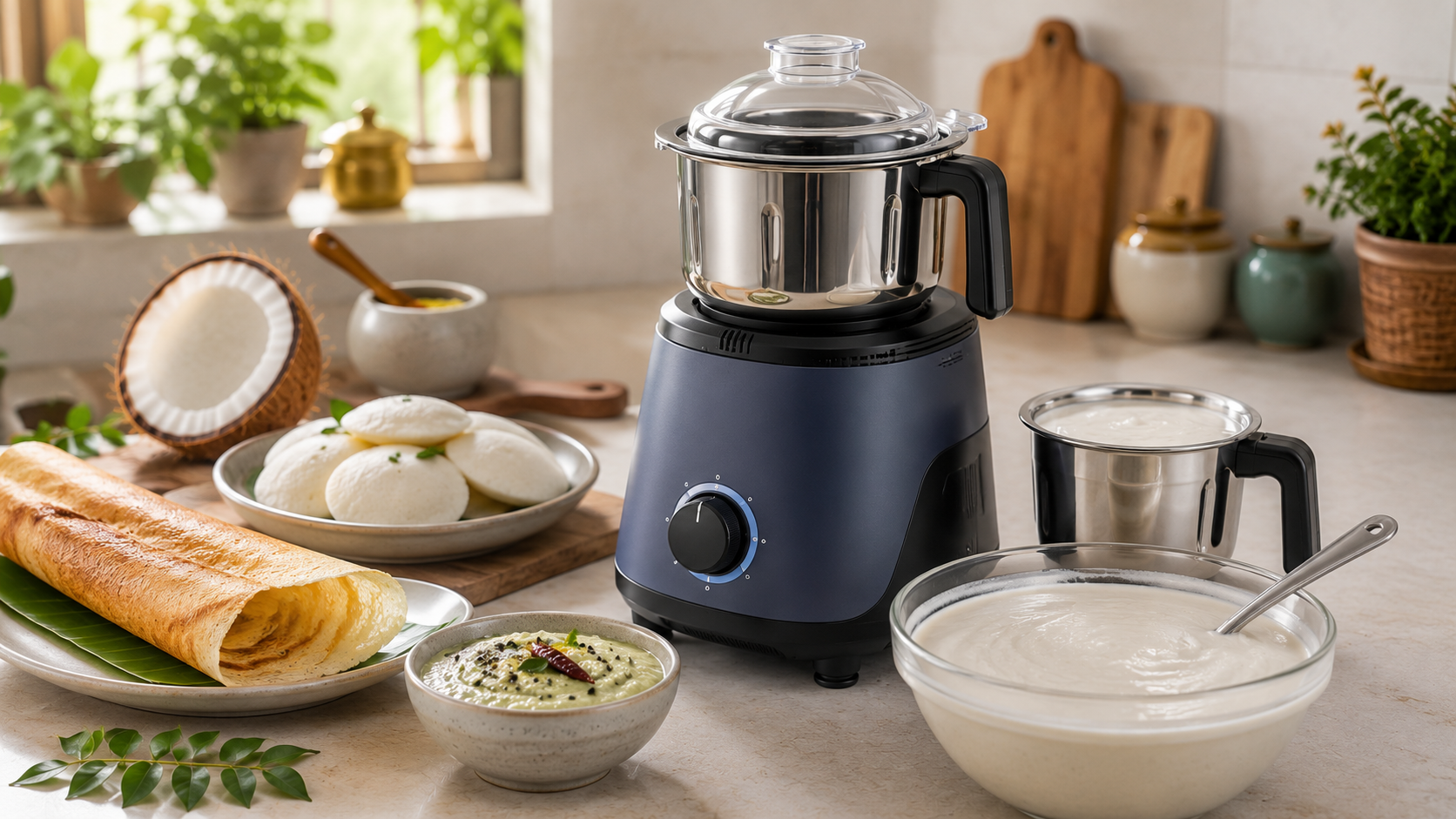 750W mixer grinder for idli dosa batter and coconut chutney