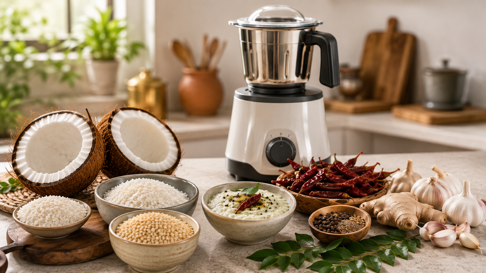 South Indian cooking ingredients for mixer grinder