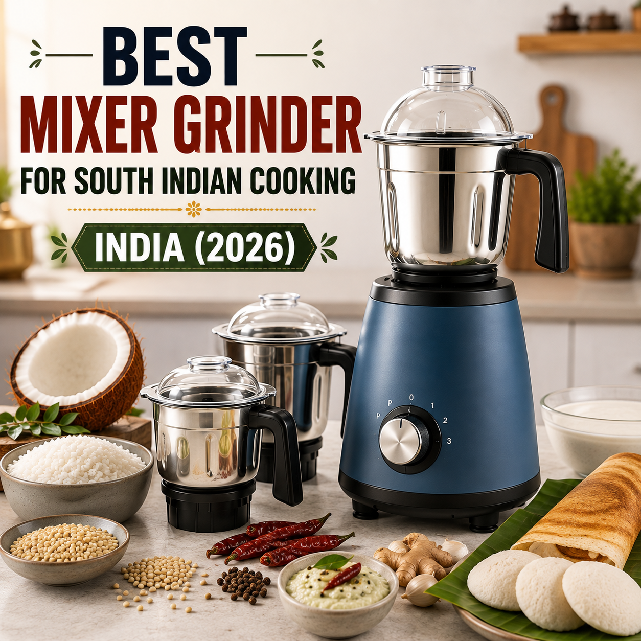 best mixer grinder for South Indian cooking in India 2026