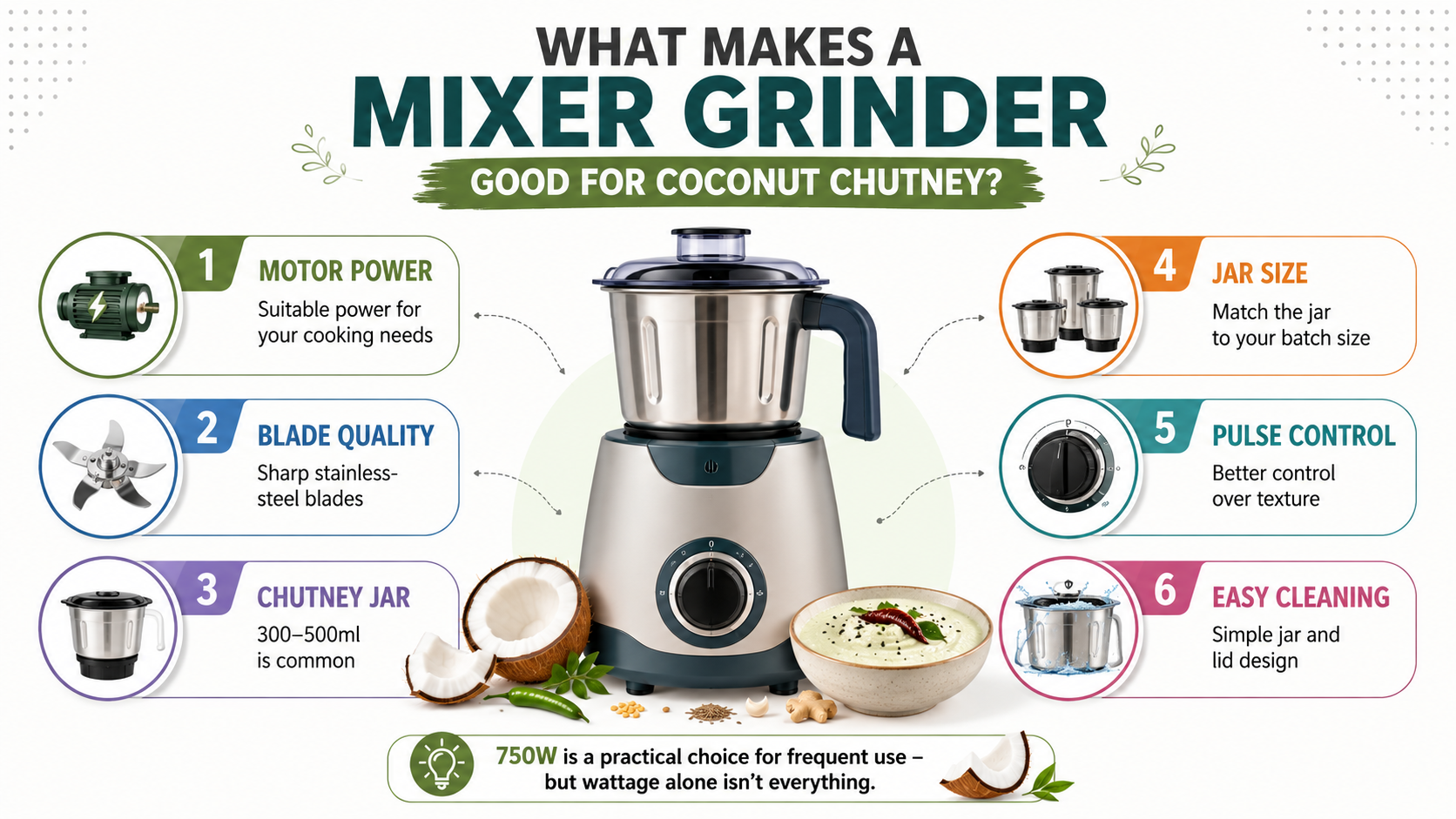 what makes a mixer grinder good for coconut chutney