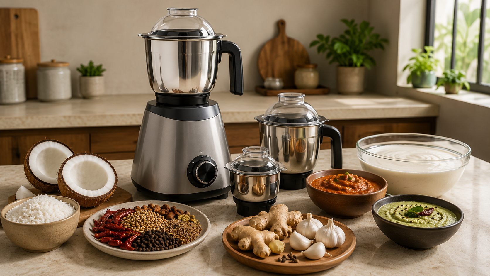 Mixer grinder for different Indian cooking tasks